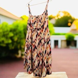 Torrid Multicolor Chevron Midi Dress